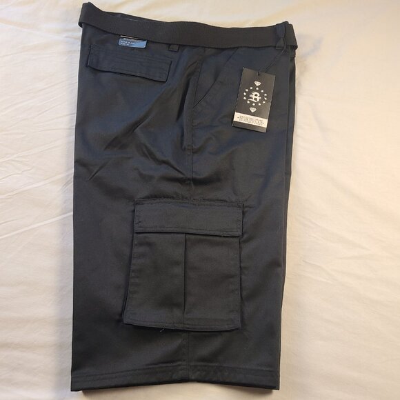 Brooklyn State Cargo Shorts With Belt Men's 42 Black - Picture 2 of 8